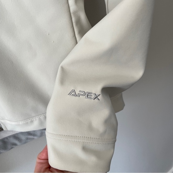 THE North Face Off White Technical Fleece Lined Jacket Small - Picture 6 of 8